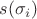 $s(\sigma_i)$
