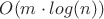 $O(m \cdot log(n))$