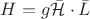 $H = g\mathbf{\mathcal{\bar{H}}}\cdot\bar{L}$