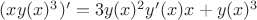 $(xy(x)^3)'=3y(x)^2y'(x)x+y(x)^3$