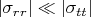 $|\sigma_{rr}|\ll |\sigma_{tt}|$