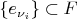 $\{e_{\nu_i}\}\subset F$