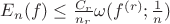 $E_n(f)\leq \frac{C_r}{n_r}\omega (f^{(r)};\frac{1}{n})$