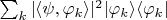 $\sum_k |\langle\psi,\varphi_k\rangle|^2 |\varphi_k\rangle\langle \varphi_k|$