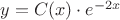$y=C(x)\cdot e^{-2x}$