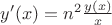 $y'(x)= n^2 \frac {y(x)}x$