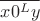 $\overline{x0^Ly}$