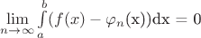 $\lim\limits_{n\to\infty}^{}\int\limits_{a}^{b}(f(x)-\varphi$_n$(x))dx = 0$