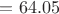 $\alplha=64.05&deg;$