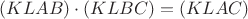 $(KLAB)\cdot (KLBC)=(KLAC)$