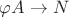 $\varphi  A\rightarrow N$
