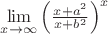 $\lim\limits_{x \to \infty}\left(\frac{x+a^2}{x+b^2}\right)^x$