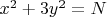$x^2+3y^2=N$