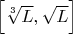 $\left[ \sqrt[3]{L},\sqrt{L} \right]$