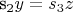 s_2y = s_3z