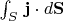 $\int_S\, \mathbf{j}\cdot d\mathbf{S}$