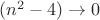 $(n^2-4)\to 0$