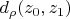 $d_\rho (z_0,z_1)$