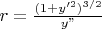 $r=\frac{(1+y'^2)^{3/2}}{y
