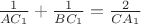$\frac{1}{AC_1}+\frac{1}{BC_1}=\frac{2}{CA_1}$