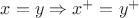 $x=y \Rightarrow x^+=y^+$