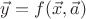 $\vec{y} = f(\vec{x},\vec{a})$