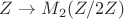 $Z \rightarrow M_{2}(Z/2Z)$