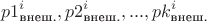 $$p1_{\text{внеш.}}^i,p2_{\text{внеш.}}^i,...,pk_{\text{внеш.}}^i$$