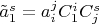 $\tilde a_1^s=a_i^jC_1^iC_j^s$