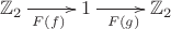 $\xymatrix{\mathbb{Z}_2 \ar@{->}[r]_{F(f)}& \operatorname{1} \ar@{->}[r]_{F(g)} &\mathbb{Z}_2}$