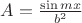 $\[A = \frac{{\sin mx}}{{{b^2}}}\]$