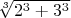 $\sqrt[3]{2^3+3^3}$