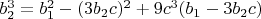 $b_2^3=b_1^2-(3b_2c)^2+9c^3(b_1-3b_2c)$