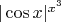 $|\cos x|^{x^3}$