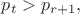 $p_t > p_{r+1},$ $p_t > p_{r+1},$