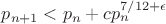 $p_{n+1}<p_n+cp_n^{7/12 +\epsilon }$