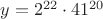 $y=2^{22}\cdot 41^{20}$