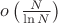 $o\left(\frac{N}{\ln N}\right)$