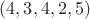 $(4,3,4,2,5)$