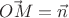 $\vec{OM}=\vec{n}$