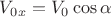 $V_0_x=V_0\cos\alpha$