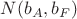 $N(b_A,b_F)