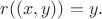 $r((x,y))=y.$
