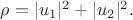 $\rho=|u_1|^2+|u_2|^2.$