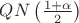 $QN \left( \frac{1+\alpha}{2} \right)$