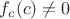$f_c(c) \neq 0$