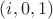 $(i,0,1)$