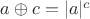 $a \oplus c=|a|^c$