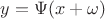 $y=\Psi(x+\omega)$ $y=\Psi(x+\omega)$