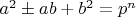 $a^2\pm ab+b^2=p^n$